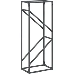 vidaXL Brennholzregal Anthrazit 40x25x100 cm - Aschesauger: Robustes Kaminholzregal aus kaltgewalztem Stahl mit großem Fassungsvermögen, sorgt für ordentliche Holzlagerung und optimale Trocknung.