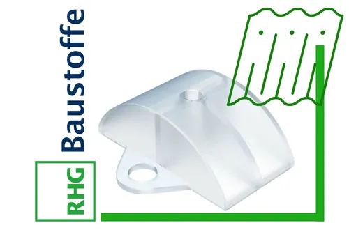 Twistec 100 Stück Abstandhalter für Wellplatten 76/18 rund