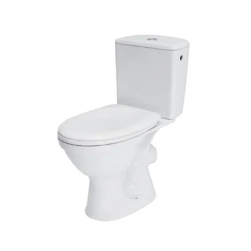 VBChome WC Komplettset aus Keramik mit Spülkasten | Wandhängendes Tiefspül-WC mit waagerechtem Abgang & WC-Sitz aus Kunststoff | Hygienisch, pflegeleicht & modern