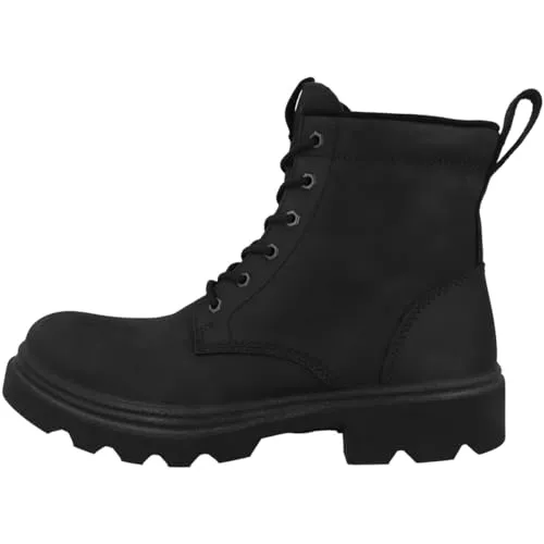 Ecco GRAINER Schnürboots Herren 31343535313339 Schwarz 41 EU - Wanderschuhe mit HYDROMAX-Technologie für Wasserdichtigkeit und herausragenden Komfort. Robuste, gepolsterte Schnürstiefeletten im klassischen Industrial-Look, ideal für jedes Wetter.