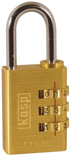 Kasp K11030D Zahlenschloss 30 mm, Goldgelb
