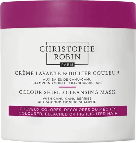 Christophe Robin Color Shield Cleansing Mask 250 ml - Haarmaske für farbbehandeltes Haar, pflegt intensiv und verlängert die Leuchtkraft mit einer sanften, schaumarmen Formel.