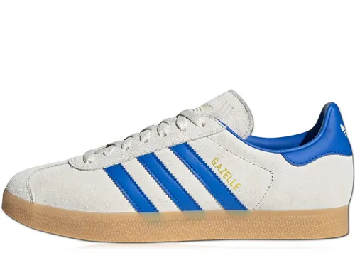 ADIDAS ORIGINALS Gazelle Sneaker, Gr. 44,5, blau - Sportliche Sneaker aus Leder und Synthetik mit atmungsaktivem Mesh-Futter, ideal für den Alltag und modische Akzente. Die Gummiaußensohle sorgt für optimalen Grip.