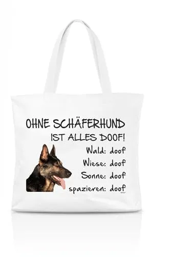 AdriLeo Einkaufstasche Ohne Schäferhund ist alles doof!