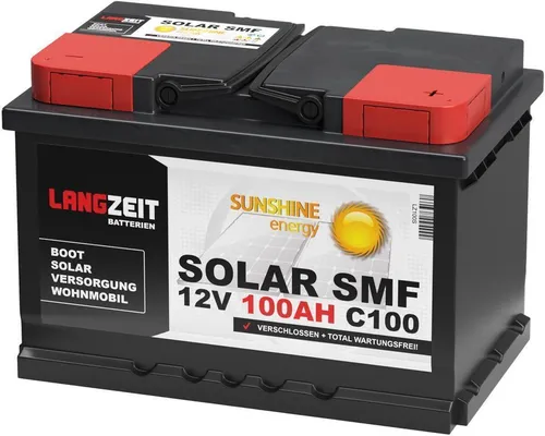 Langzeit Solarbatterie SMF 100Ah 12V