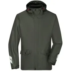 Regenjacke JN1846 - James & Nicholson Olive XL - Funktionsjacke mit 551 mm Wassersäule für optimalen Regenschutz, verstellbarer Kordelzug und praktische Reißverschlusstaschen. Ideal für alle Wetterbedingungen, erhältlich in mehreren Farben und Größen von XS bis 6XL.