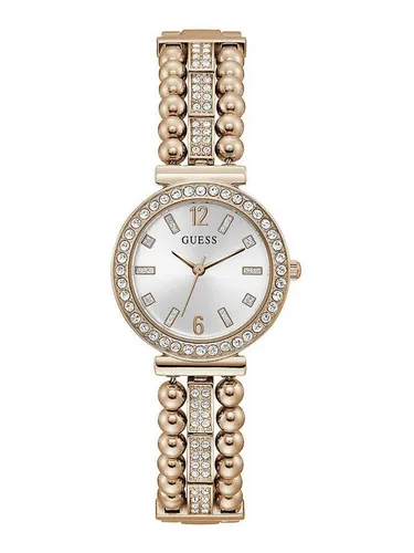 Guess Bejeweled Gala Armbanduhr - Damen Armbanduhr mit elegantem Roségold-Design und funkelndem Diamantbesatz. Ideal für besondere Anlässe und im luxuriösen Stil.