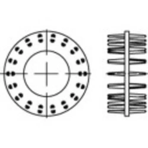 TOOLCRAFT Holzverbinder Temperguß 135721 25 St. (Ø) 95mm