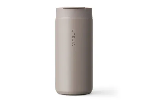 Vinsun Thermobecher Edelstahl Isolierbecher 350ml - Kaffeebecher doppelwandig isoliert, 2-tlg., Edelstahl, BPA frei, auslaufsicher, bruchfest, Kalt- und Heißgetränke