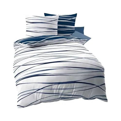 G BETTWARENSHOP Mako-Satin Bettwäsche Motion Marine von G BETTWARENSHOP