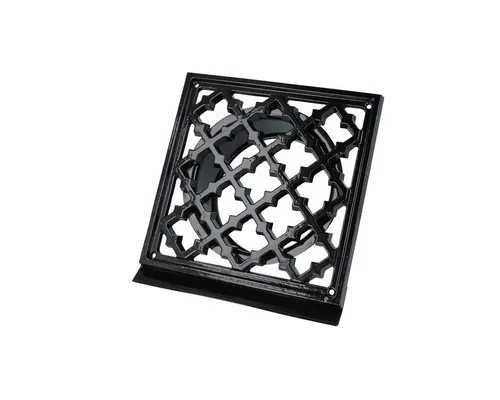 Ms Beschläge Lüftungsgitter Antik Design 150mm mit Insektenschutz - Elegantes eckiges Lüftungsgitter aus Aluminium für Altbauten. Witterungsbeständig mit Wasser-Abtropfkante und integriertem Insektenschutz. Einfache Montage dank vorgefertigter Löcher und mitgelieferten Schrauben.