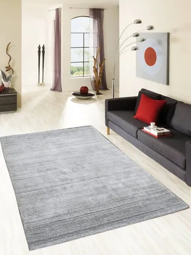 Rug Studios Teppich TALIN, Rechteckig, Höhe: 14 mm, Handgewebt, 170 x 240 cm, Hellgrau