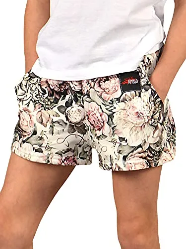 BEZLIT Kinder Mädchen Shorts Hot Pants Kurze Hose 30335 Olivegrün-Blume 164