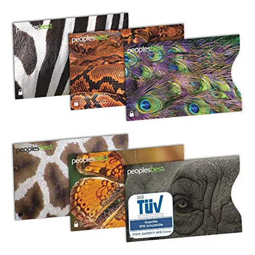 6er Set TÜV geprüfte RFID & NFC Blocker Kreditkarten-Schutzhülle