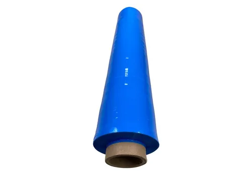 Packen24 GmbH Schutzfolie Stretchfolie BLAU 500 mm x ca. 236 m - 23 µ Palettenfolie Wickelfolie, (1-St)