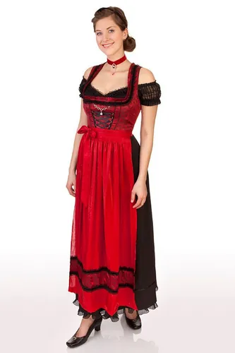 Spieth & Wensky Dirndl NERITZ - Rot, lang & elegant - Elegantes 2-teiliges Dirndl in strahlendem Rot, ideal für festliche Anlässe. Gefertigt aus hochwertigem Polyester für optimalen Tragekomfort.