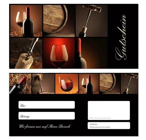 LYSCO 50 x Geschenkgutscheine (Wein-641) für Gastronomie