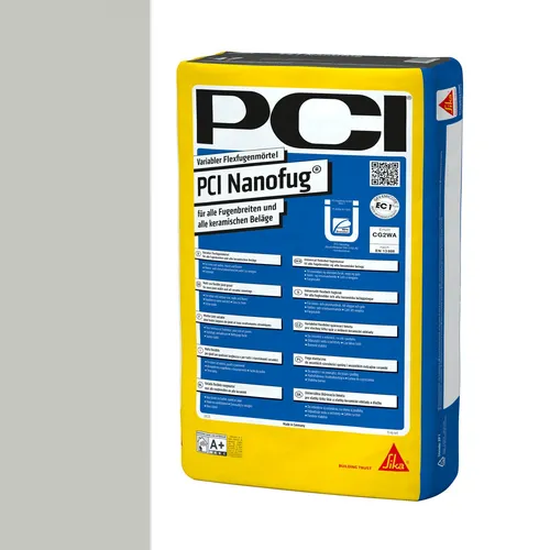PCI Nanofug Flexfugenmörtel Nr. 21 HELLGRAU 15 kg - Mörtel für innen und außen, ideal für Wand und Boden. Temperaturbeständig von -20 °C bis +80 °C, sorgt für langlebige Fugen und optimale Ergebnisse.