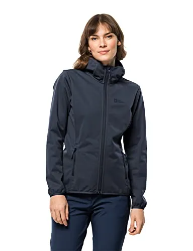 Jack Wolfskin Damen Windhain Hoody W Jacket - Nachtblau, XS EU - Funktionsjacke, winddicht und wasserabweisend, bietet hervorragende Atmungsaktivität und ist bluesign-zertifiziert für umweltbewusste Outdoor-Enthusiasten.