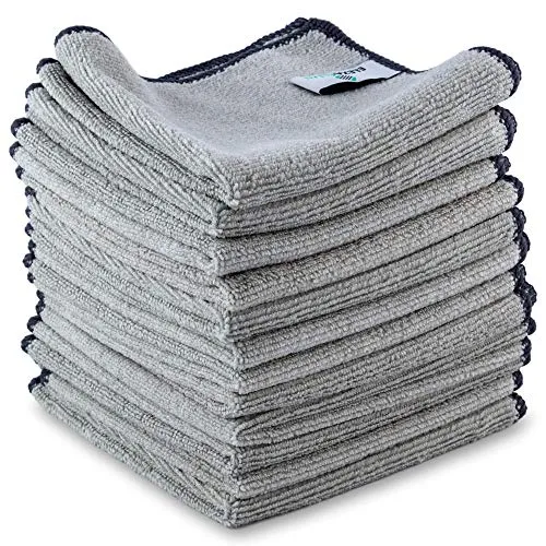 ELEXACLEAN Universal Reinigungstücher Mikrofasertuch (Set, 12-tlg., 30x30 cm, fusselfrei, streifenfrei, saugfähig)