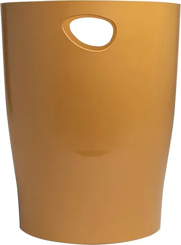 EXACOMPTA - Papierkorb mit Griffen ECOBIN NeoDeco - Volumen 15 Liter Kupfergold