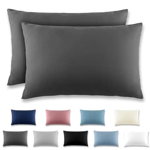 REDKEY Kissenbezug 40x60 cm 2er Set Kopfkissenbezug mit Reißverschluss