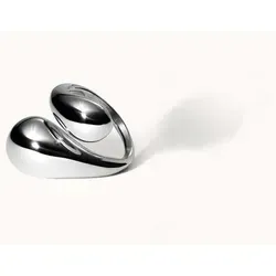 Purelei Fingerring Swirl silberfarben M/L in silber von PURELEI