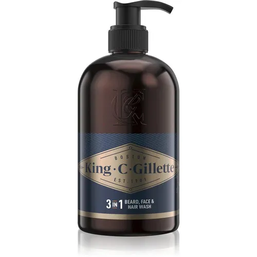 Gillette King C. Beard & Face Wash 350 ml - Bartpflege: Gillette King C. Beard & Face Wash reinigt sanft und spendet Feuchtigkeit für einen weichen, gepflegten Bart.