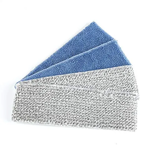 CLEANmaxx Ersatzwischtücher 4er-Set | Für Bodenwischer mit Vibrationsfunktion, weiß| 4 Mikrofasertücher [weiß für 40min Akku]
