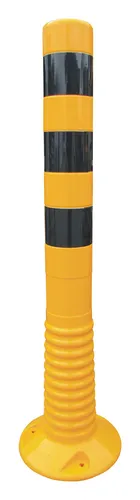 Temka Flexipfosten 750 mm D 80 mm gelb - 12242 GS - Robuster Flexipfosten für Absperrung & Markierung, flexibel und standfest, ideal für Verkehrssicherheit und Baustellen