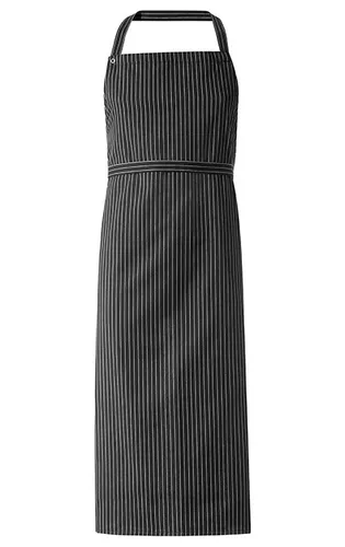 Greiff GASTRO MODA Service Latzschürze 77x110 Schwarz gestreift