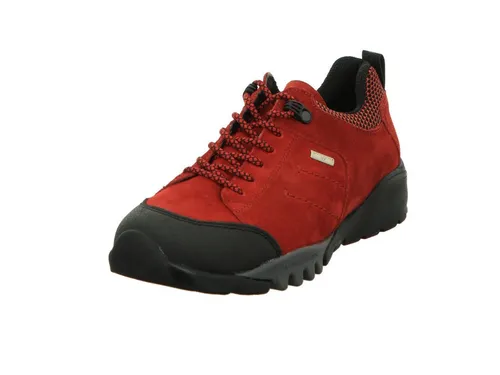 Waldläufer Damen Wander- & Bergschuhe Rot 40 1/2 EU - Wanderschuhe mit flexibler Laufsohle und herausnehmbarer Decksohle, ideal für lose Einlagen. Wasserdicht und atmungsaktiv dank WaldläuferTEX – der perfekte Outdoorbegleiter!