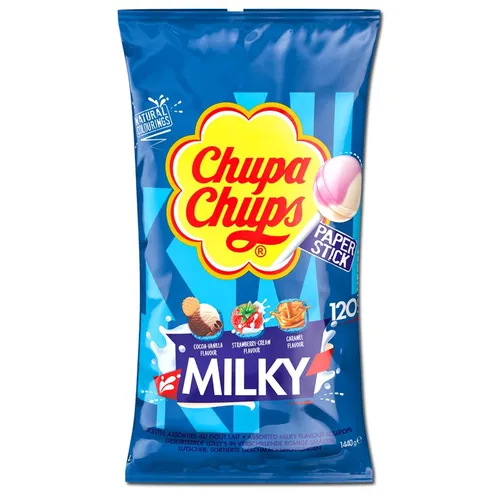  Chupa Chups Milky Nachfüllbeutel Smooth Creamy 120 Lutscher 10,24€/1kg