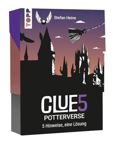 CLUE5#Potterverse. 5 Hinweise, nur eine Lösung. Das Trend-Quiz für Deine Tasche. Errate 50 Figuren, Kreaturen und Zaubersprüche, die alle Potterheads kennen müssen. Wie viele Hinweise brauchst du?