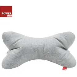 POWER INN® Leseknochen de Luxe | Mint/Weiß mit Fischgrätmuster | Nackenkissen | Reisekissen