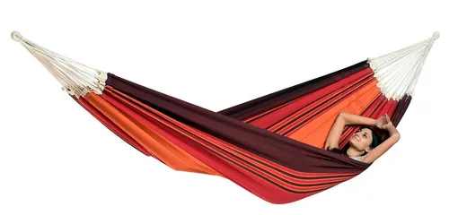 Hängematte Paradiso Terracotta AZ-1019300 rot - Hängematte mit großzügiger Liegefläche von 250 x 175 cm, ideal für entspannte Stunden im Garten oder auf der Terrasse, belastbar bis 200 kg.