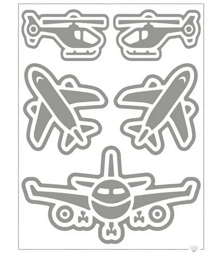 maDDma Aufnäher Applikation Reflektierende Aufbügler Bügelbild Motivauswahl, Kunststoff, Flugzeug