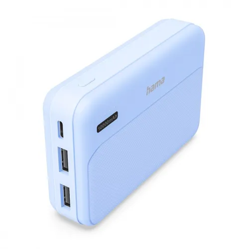 Hama Power Pack Pocket 10, 10000mAh, 2x USB-A, Blau von Hama