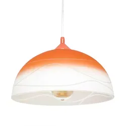 Licht-Erlebnisse Hängelampe ADANIA – Retro Design in Orange und Weiß - Hängeleuchte für Wohnzimmer und Küche mit blendarmem Glasschirm, höhenverstellbar für perfekten Sitz über dem Esstisch. Ideal für gemütliche Abende!