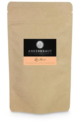 Ankerkraut Landbrot Hamburg, Gewürz-Mischung zum selber backen von Brot und Brötchen, Lecker im Backofen backen, 200 g im Beutel