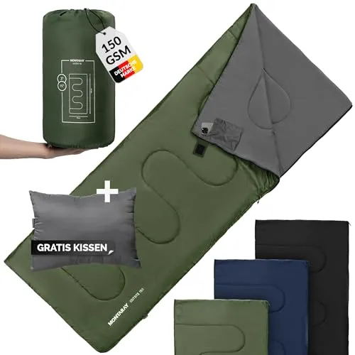 Montaray Deckenschlafsack ohne Kapuze Winter