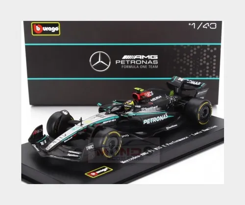 1:43 BURAGO Mercedes Gp F1 W15 #44 2024 Hamilton +Pilot & Showcase BU38209-H Mod