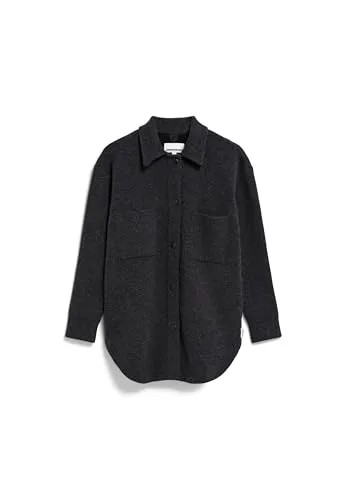 ARMEDANGELS Damen Strickjacke ALMARAA Loose Fit Steel Melange - Nachhaltige Strickjacke aus einem hochwertigen Bio-Woll-Mix, ideal für einen lässigen Look und hervorragenden Tragekomfort.
