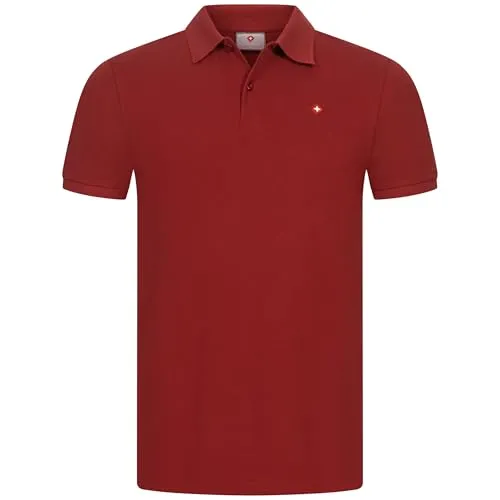 Höhenhorn Waliss Herren Poloshirt in Weinrot, Gr. L - Poloshirt für Herren aus 100% Baumwolle, bietet angenehmen Tragekomfort und ist mit dem eleganten Höhenhorn Logo auf der Brust versehen.