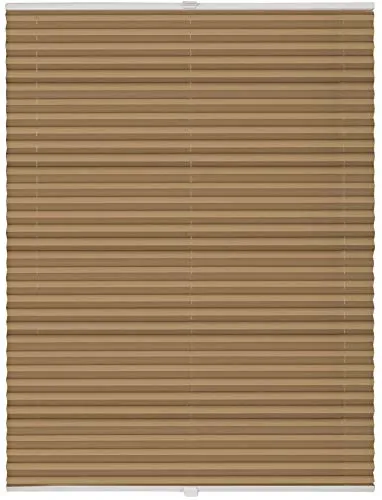 ondeco Plissee ohne Bohren mit Klemmträger, Sonnenschutz für Fenster innen, Jalousien Fenster ohne Bohren Blickdicht, Faltrollo Sichtschutz für Tür Fensterrahmen, Rollo Cappuccino 40x130 cm