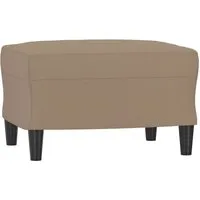 vidaXL Fußhocker Cappuccino-Braun 60x50x41 cm aus Kunstleder - Hocker in modernem Design aus langlebigem Kunstleder, schmutzabweisend und leicht zu reinigen. Ideal als Fußablage oder zusätzliche Sitzgelegenheit für jeden Raum.