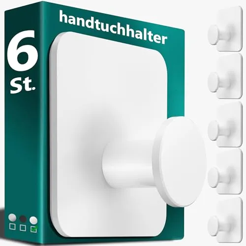 4smile Handtuchhalter ohne Bohren, weiß in weiß von 4smile