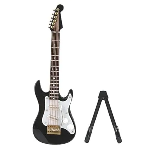 cm Mini Klassische Gitarre Musikinstrument Modell Hölzerne E-Gitarre Ornamente Lindenholz Handwerk Rot Schwarz Weiß Weiß Kaffee(schwarzer) 14