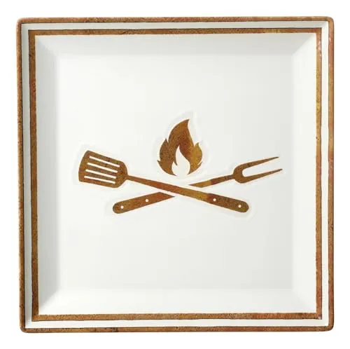 Ritzenhoff & Breker Grillgeschirr Rusty Variante Teller flach 26x26cm Rusty