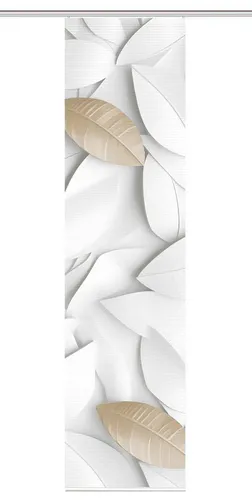 HOME in green Schiebegardine LISON - Gardinen, halbtransparent und umweltfreundlich aus recyceltem Material, ideal für Sichtschutz und Raumteilung, Maße: 60x245 cm.